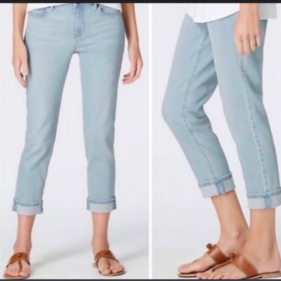 J. Jill Denim - J Jill Jeans Womens Sz 4 Blue Light Wash Denim High Rise Cropped Stretch Preppy‌